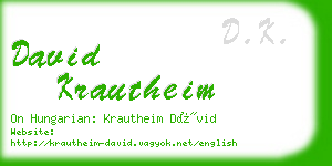 david krautheim business card